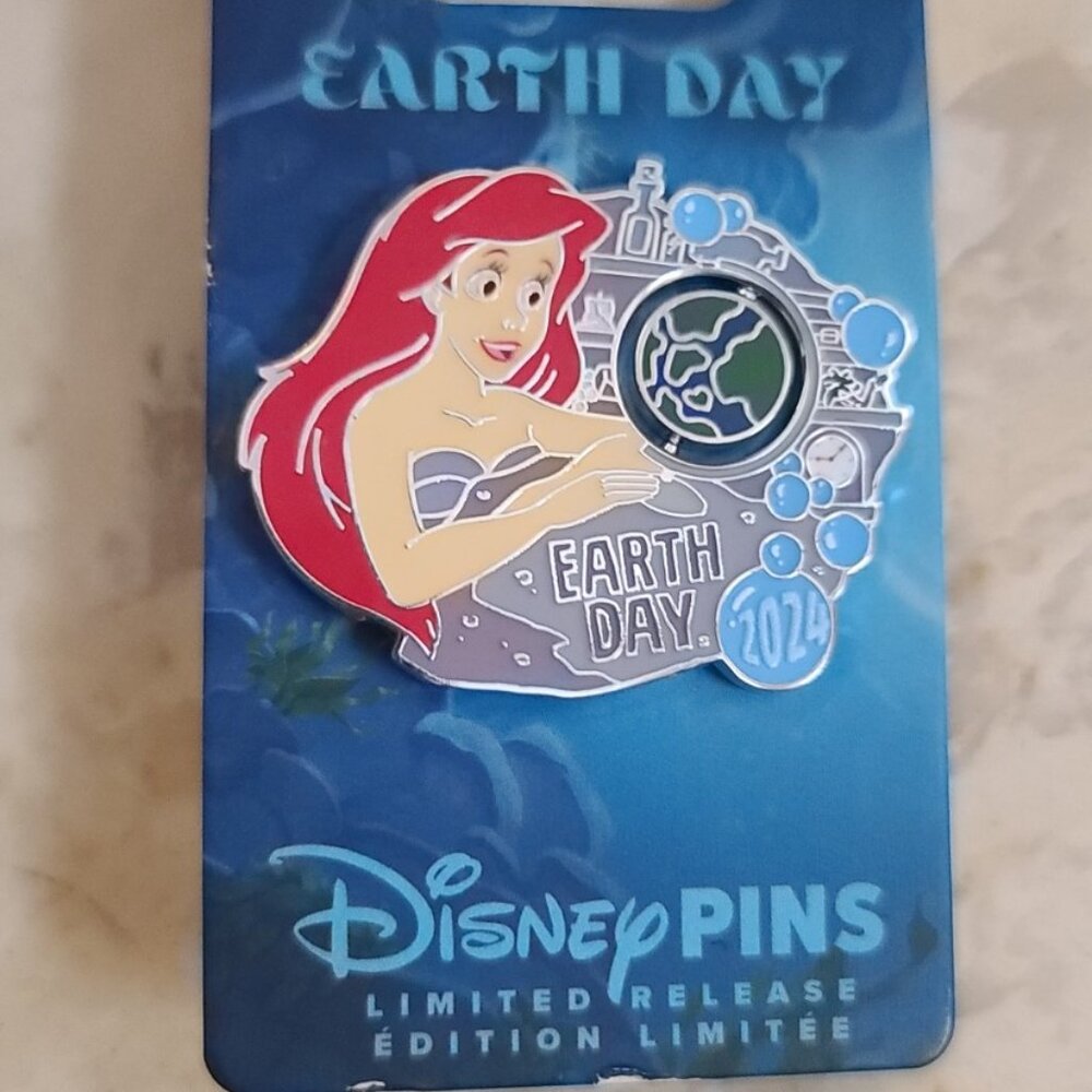 Disney Parks Limited Edition The Little Mermaid Ariel Earth Day 2024 Pin - NEW
